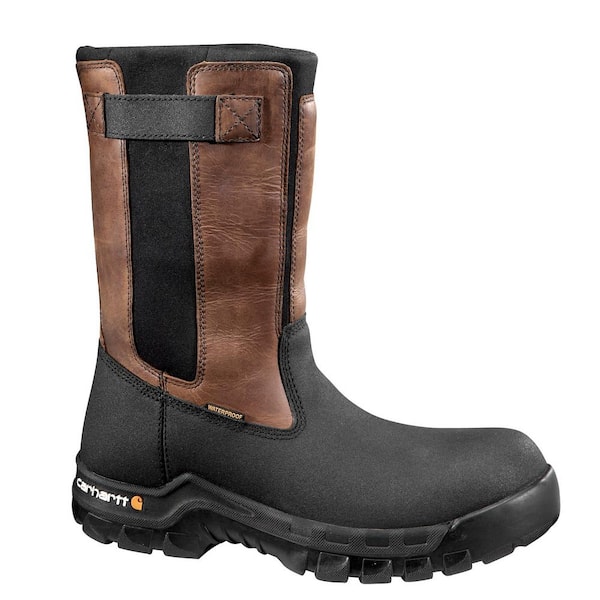 Carhartt Men's Rugged Flex Waterproof Wellington Work Boots - Composite Toe - Brown Size 8.5(M)