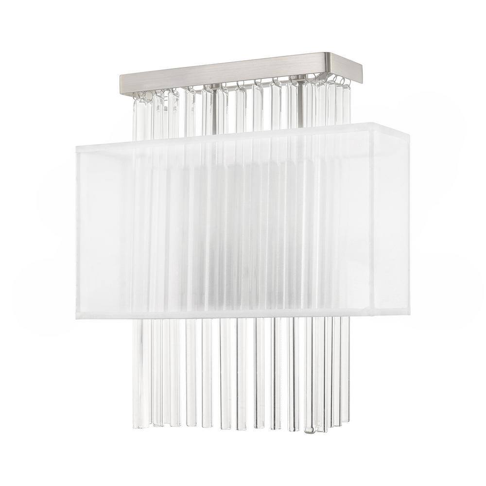 Alexis Brushed Nickel 2-Light ADA Compliant Wall Sconce