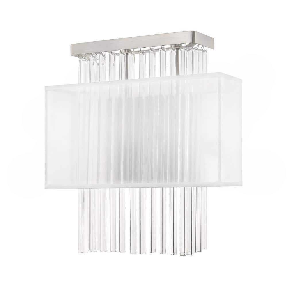 Alexis Brushed Nickel 2-Light ADA Compliant Wall Sconce