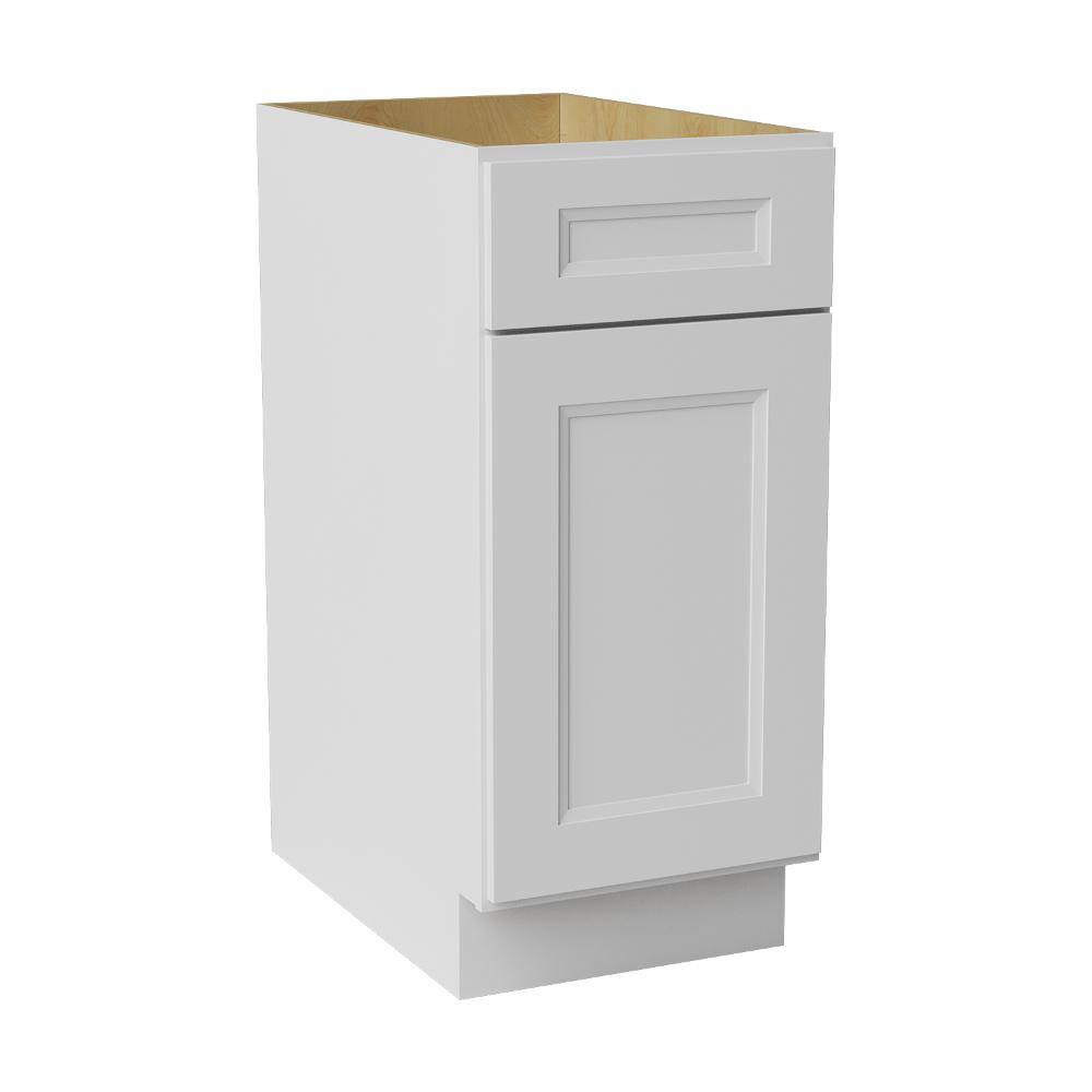15 in. W x 24 in. D x 34.5 in. H Ready to Assemble Double Shaker Base Kitchen Cabinet in Newport White price history on PriceWatchPro