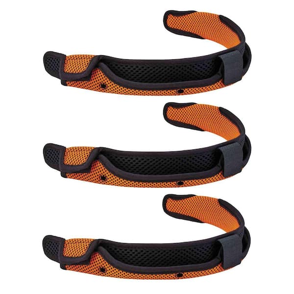 Ergodyne Orange Hard Hat Replacement Sweatband 3 Pack 8984 The Home Depot