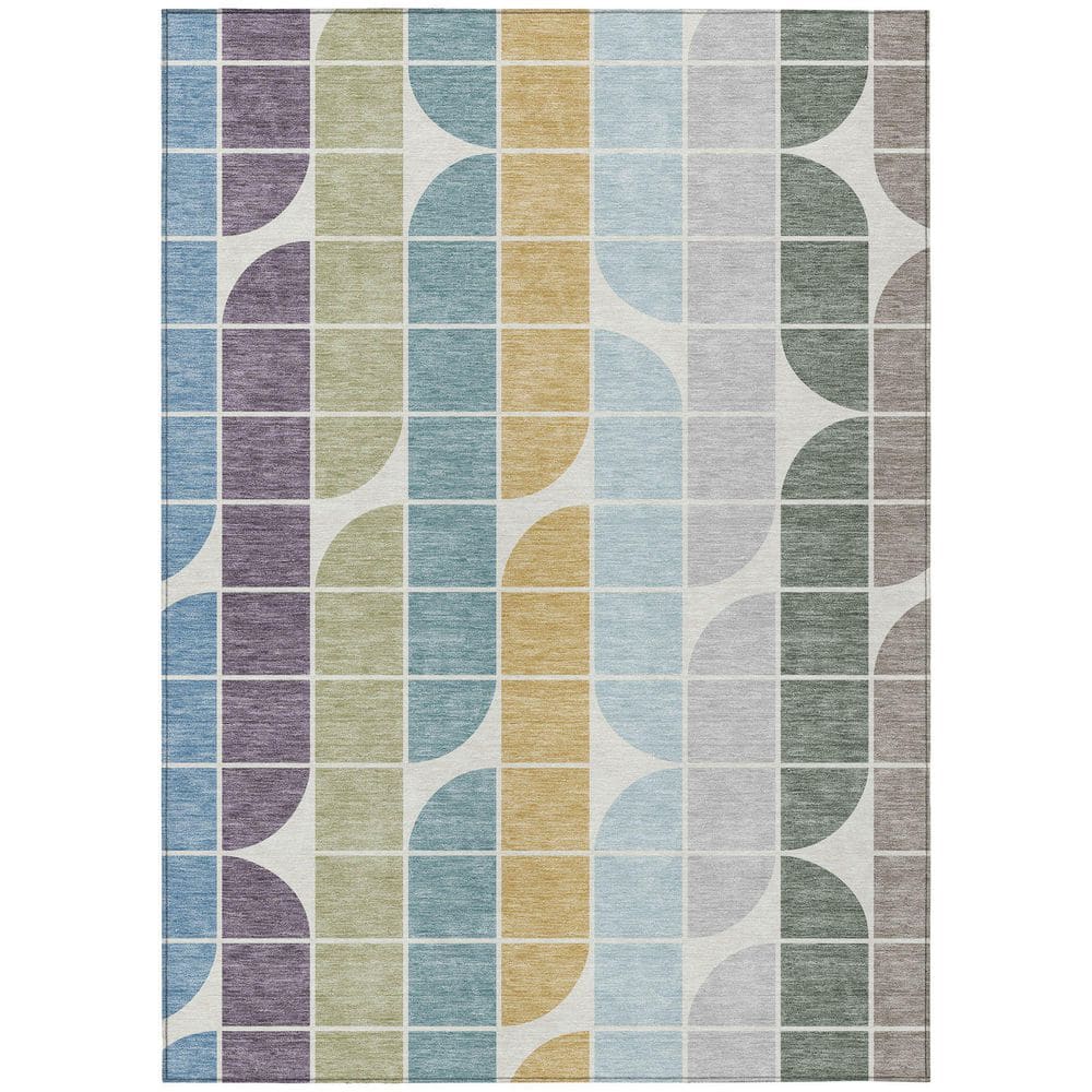 Chantille Machine Washable Indoor/Outdoor Abstract ACN2418 Seafoam 5 ft. x 7 ft. 6 in. Area Rug price history on PriceWatchPro