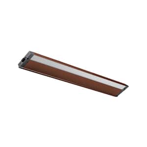 4U Series 30 in. 3000K LED Textured Bronze Under Cabinet Light with Frosted Diffuser