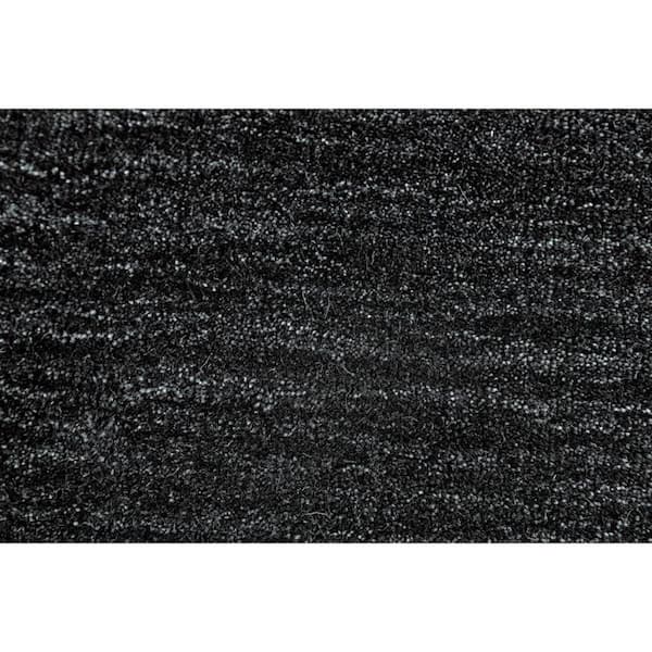 10 ft. Round Black Solid Color Area Rug