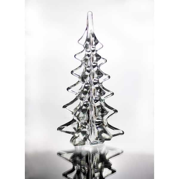 VTG Mirrored Glass Christmas Tree Ornament Triangle Double Sided Abstract Design 