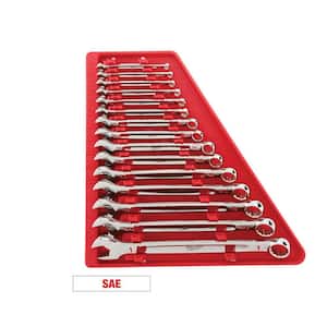 Combination SAE Wrench Mechanics Tool Set (15-Piece)