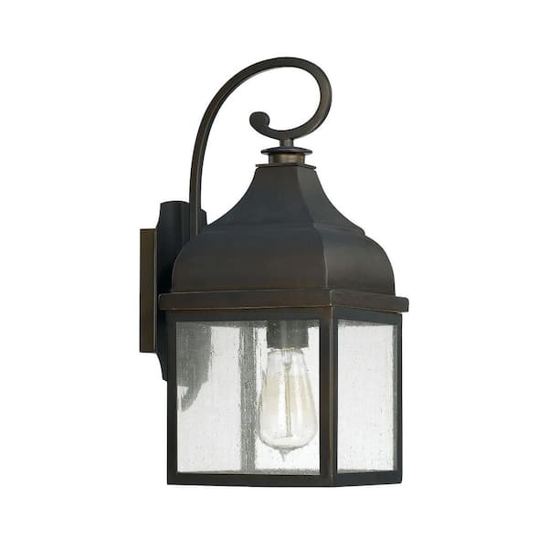 Capital Lighting Fixture Company Westridge 16 in. Oiled Bronze Outdoor Hardwired Wall Lantern Sconce with No Bulb Included