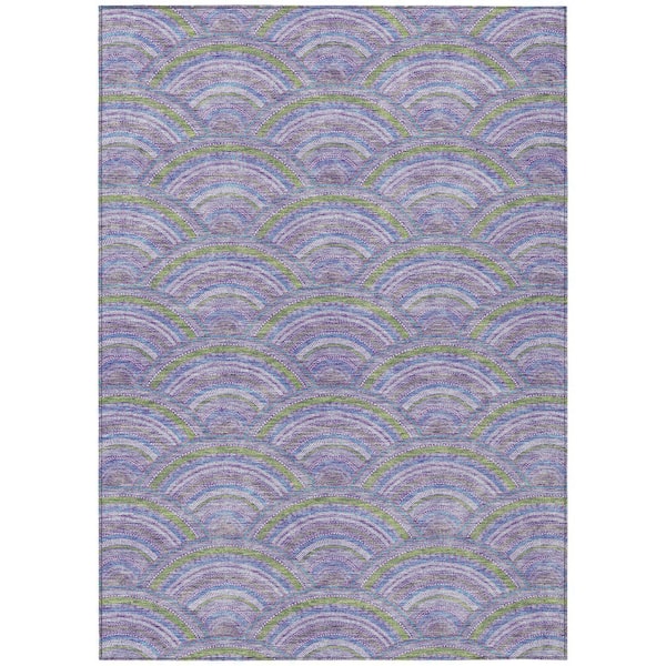 Addison Rugs Chantille Machine Washable Lavender 3 ft. x 5 ft. Indoor/Outdoor Abstract ACN984 Area Rug