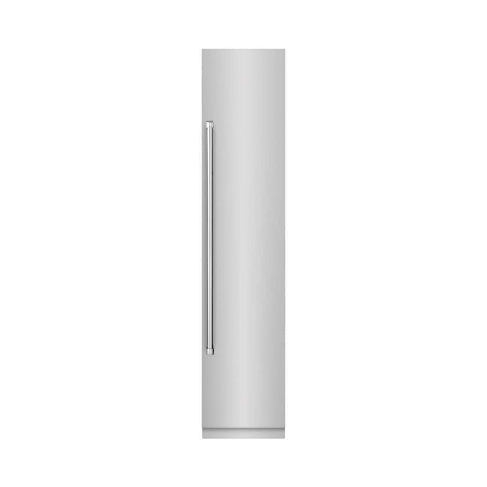 18 in. 8.6 cu. ft. Right Hinge Upright Column Freezer in Stainless Steel with Graphite Gray Interior