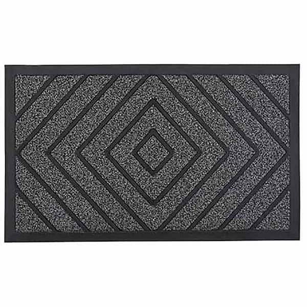 Gray Diamond 18 in. x 30 in. Coir Door Mat