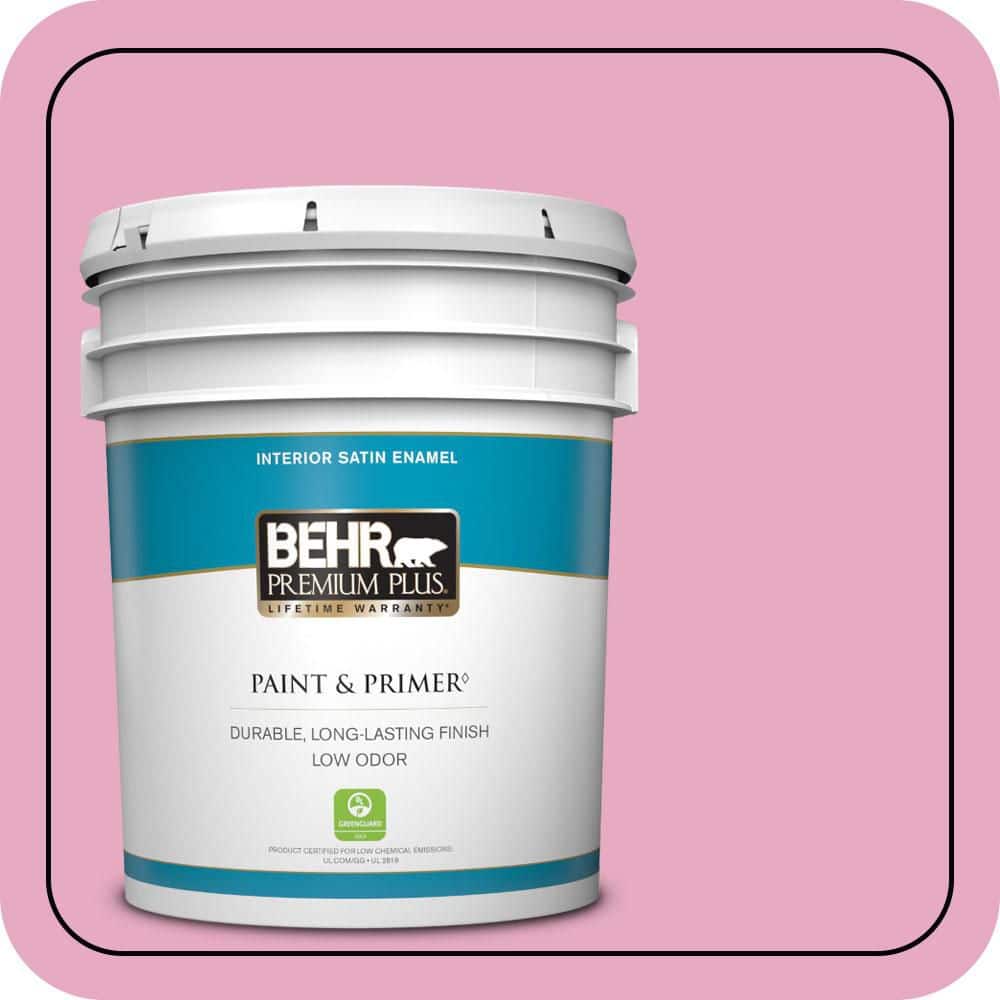 5 gal. #P130-3 Little Princess Satin Enamel Low Odor Interior Paint & Primer price history on PriceWatchPro