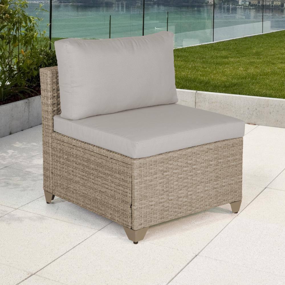 Maui Metal Outdoor Sectional with Hazel Cushions