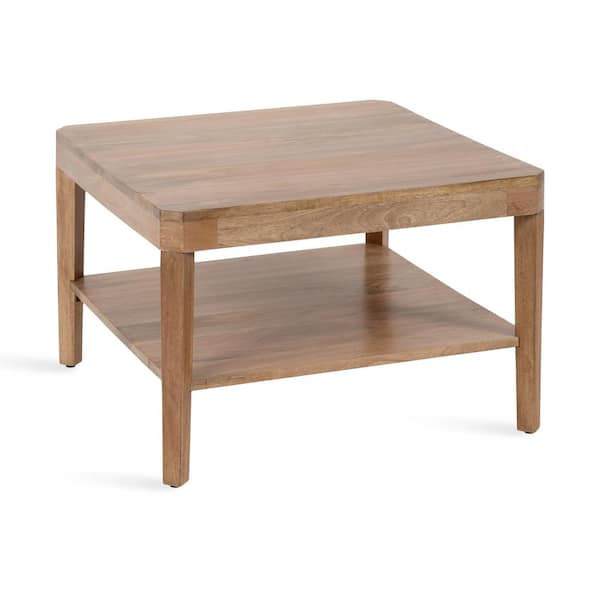 Kate and Laurel Talcott 26 in. Natural Square Wood Coffee Table