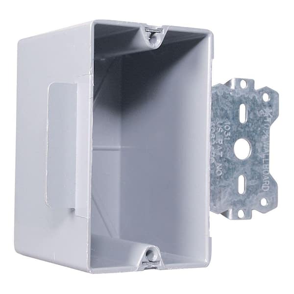 Legrand Slater New Work Plastic 1 Gang 18 Cu. In. Wood and Steel Stud Bracket Mount Box with Quick/Click