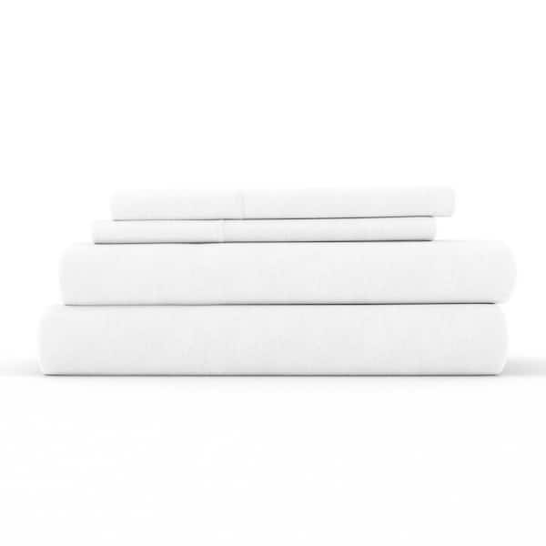 Home Decorators Collection Cotton Linen Ivory 4-Piece Queen Sheet Set  QN_IVR_CTLN - The Home Depot