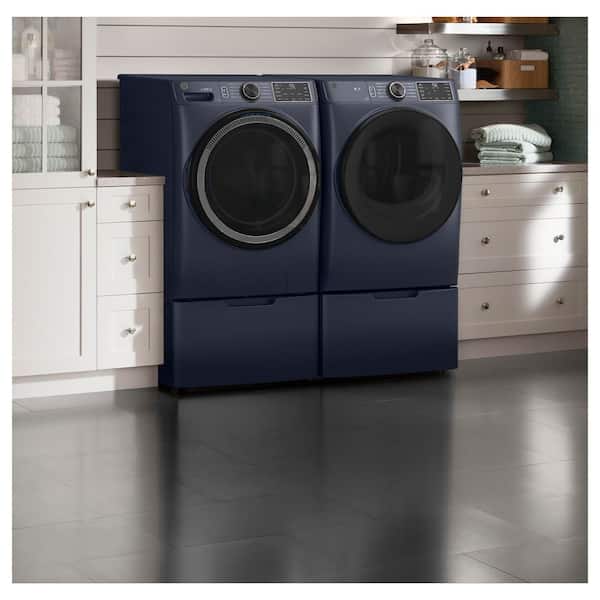 GE 4.8 cu. ft. Smart Sapphire Blue Front Load Washer with