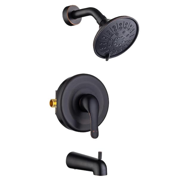 Dimakai Single Handle 3-Spray Shower Faucet 1.8 GPM Shower Trim kit with Pressure Balance Valve Anti Scald in Oil Rubbed Bronze