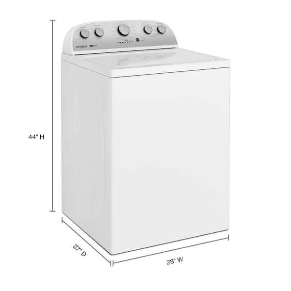 3.8 - 3.9 cu.ft. Top Load Washer in White with 2 in 1 Removable Agitator