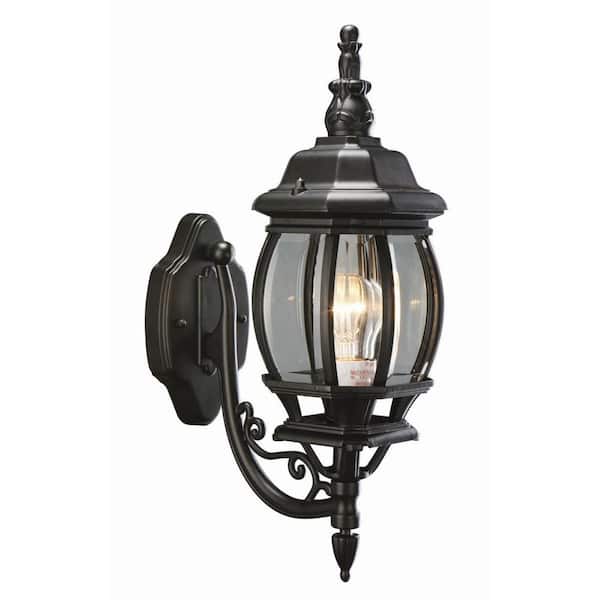 Design House Canterbury Black Outdoor Wall-Mount Die-Cast Uplight