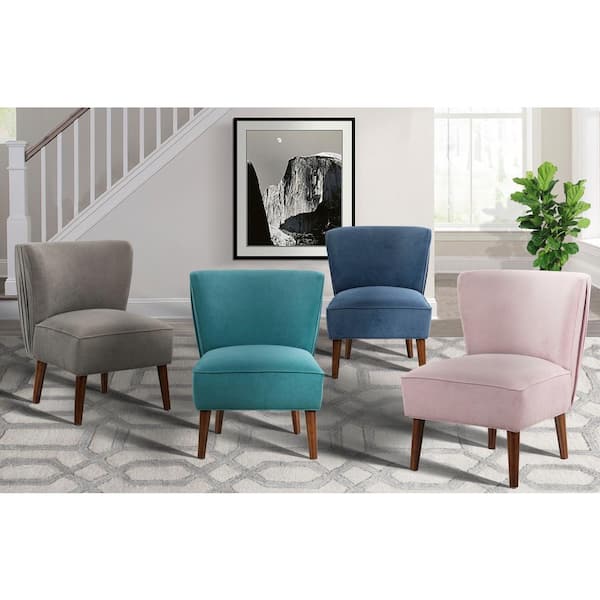 gray and teal accent chair