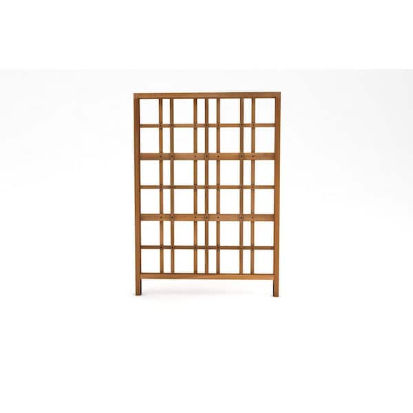 Modern 60 in. L x 84 in. H Cedar Wood Trellis, Golden Brown