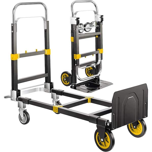 17 in. Multi Functional Folding Hand Truck Tool Cart Adjustable Height Length