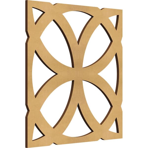 Ekena Millwork 11-3/8 in. x 11-3/8 in. x 1/4 in. Wood MDF Small Daventry Decorative Fretwork Wall Panels (20-Pack)