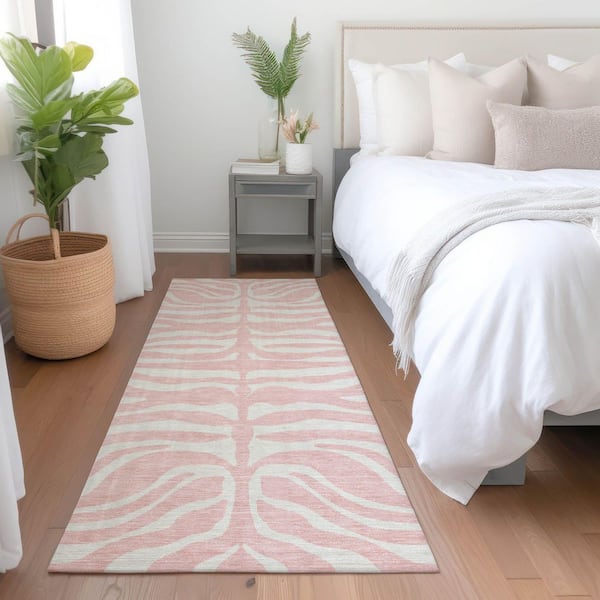 Chantille Machine Washable Indoor/Outdoor Abstract ACN1042 Pink 2 ft. 3 in. x 7 ft. 6 in. Area Rug