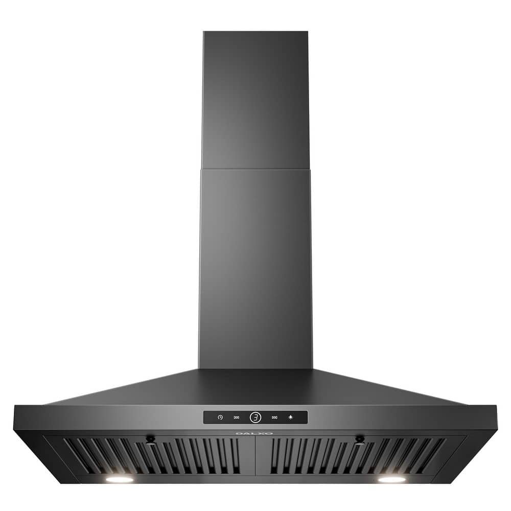 30 in. 390CFM Convertible Black Painted Stainless Steel Wall Mount Range Hood with Downdraft System, LED Lights, Filters price history on PriceWatchPro