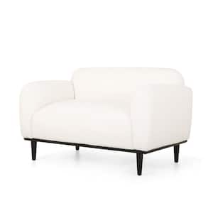 Chitwood 50 in. White Boucle Polyester 2-Seat Loveseat