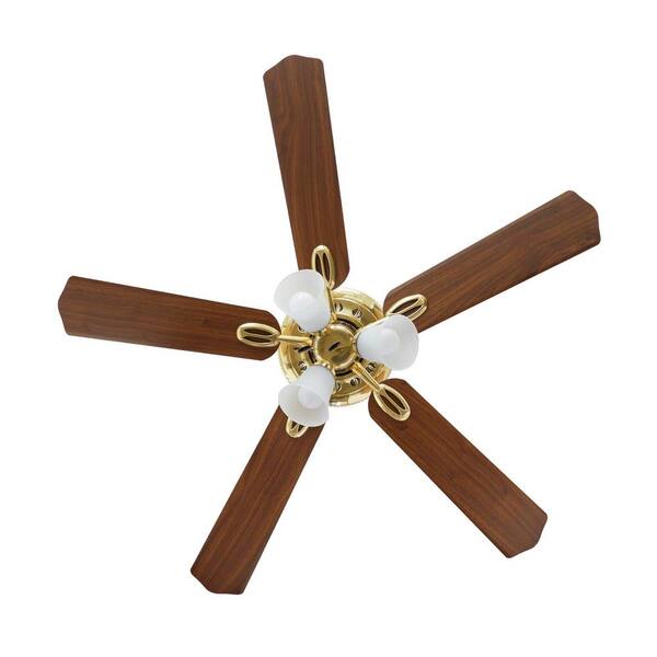 Glendale 52 in LED Indoor Flemish Brass Ceiling Fan with Light Kit by Hampton Glendale 52 in LED Indoor Flemish Brass Ceiling Fan with Light Kit by Hampton