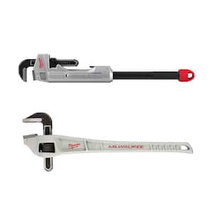 Aluminum Cheater Pipe Wrench with 24 in. Aluminum Offset Pipe Wrench