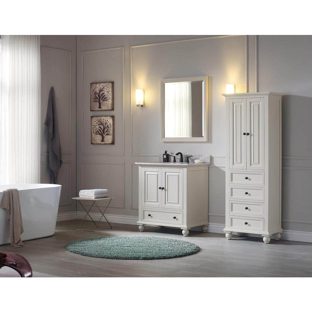 Elegant Rectangular Black Wood Bathroom Vanity Mirror 33" x 28"