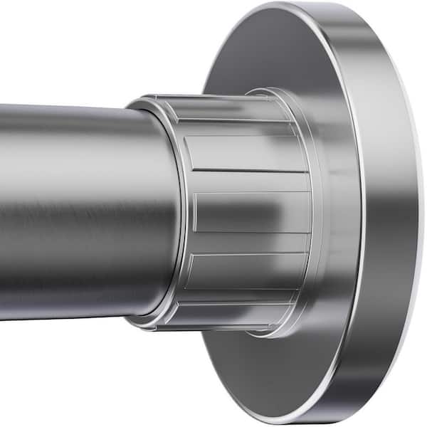 32 in. to 94 in. Metal Adjustable Tension Shower Curtain Rod in Silver, No Drill, Non Slip, Rustproof