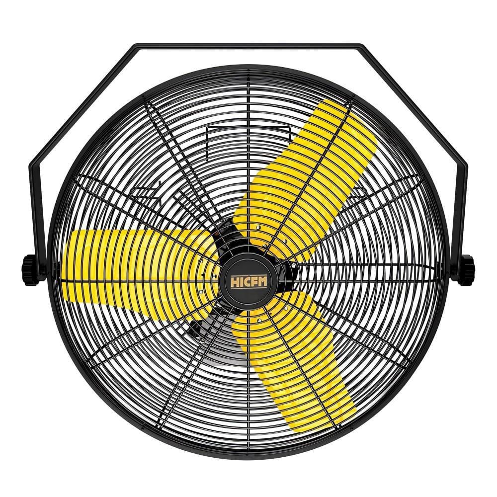 24 in. 2-Speed Heavy-Duty Mounted Wall Fan with 180° Tilting and Permanent Lubricated Ball Bearing in Yellow price history on PriceWatchPro