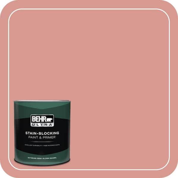 BEHR ULTRA 1 qt. #T13-15 Shanghai Peach Semi-Gloss Enamel Exterior Paint & Primer
