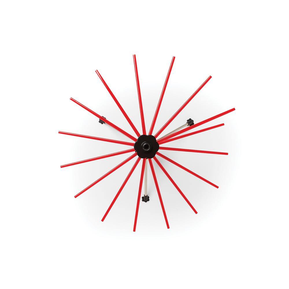 Red Collapsible Pasta Drying Rack with Rotating Arms