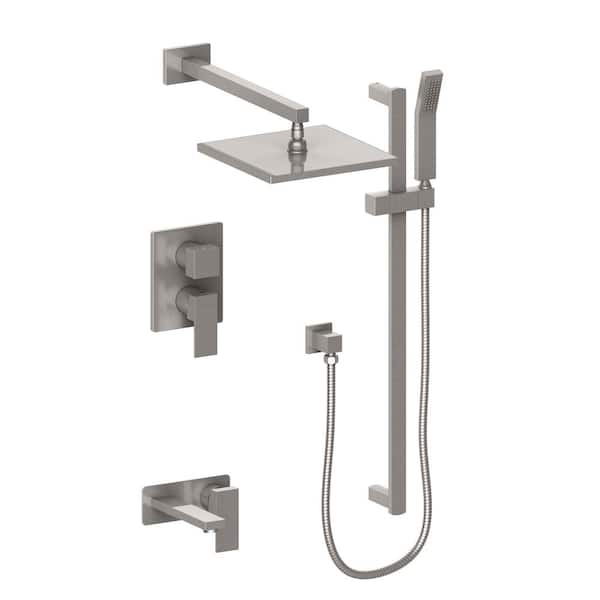 Bliss Shower System with 16 in. Oversized Shower Head in Brushed Nickel