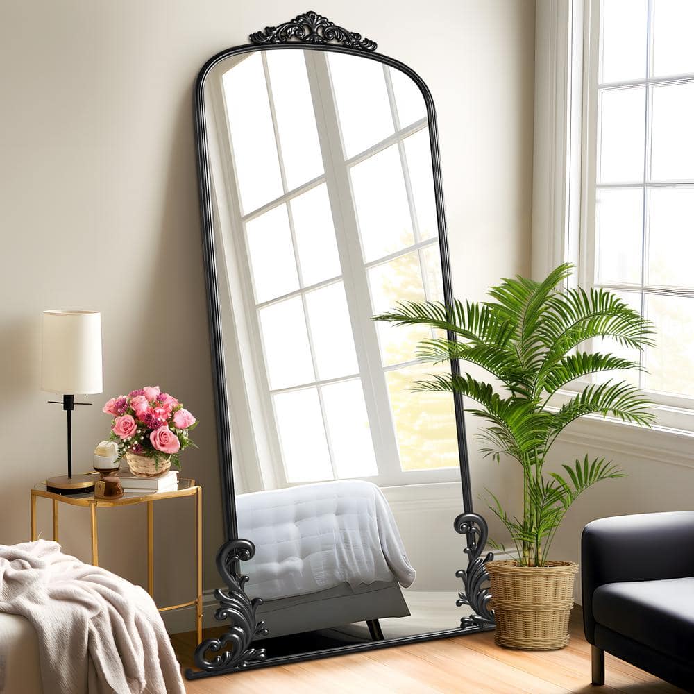 29 in. W x 68 in. H Large Rustic Wall Mirror Free Standing Leaning Metal Mi
