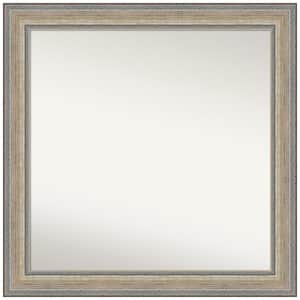 Fleur Silver 31.25 in. x 31.25 in. Non-Beveled Traditional Square Wood Framed Wall Mirror in Silver