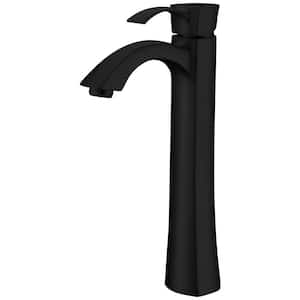 Harmony Series Single Hole Single-Handle Vessel Bathroom Faucet in Matte Black