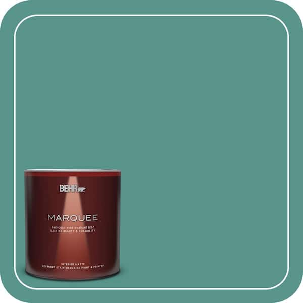 BEHR MARQUEE 1 qt. #490D-6 Thermal Spring Matte Interior Paint & Primer