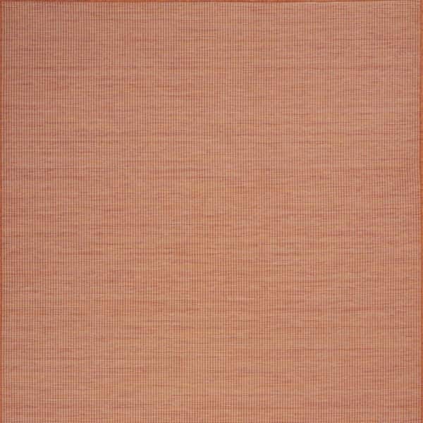Terra Cotta 4 ft. x 6 ft. Woven Abstract Polyester Rectangle Indoor/Outdoor Area Rug