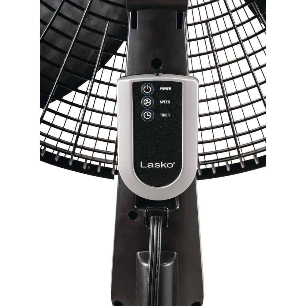 20" Black Oscillating Remote Controlled Adjustable Height Floor Fan