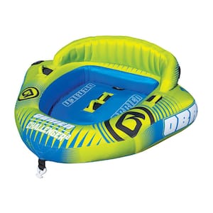 Green Challenger 2 Cockpit 2-Person Inflatable Towable Rider Tube, 26 lbs. Product Weight