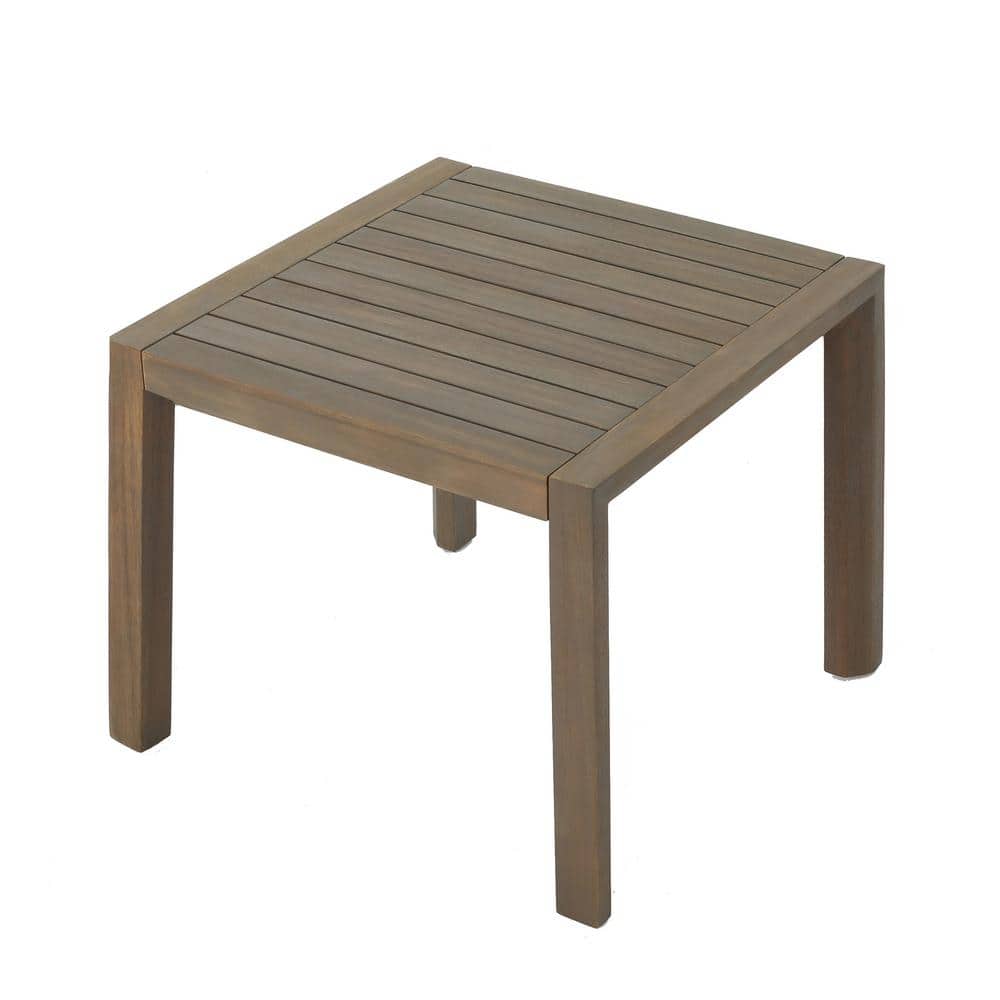 Gray Acacia Wood 3-Piece Outdoor Chat Set with Water-Resistant Cushions