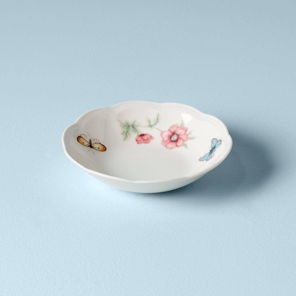 Butterfly Meadow Porcelain Floral Fruit Bowl, 11 oz