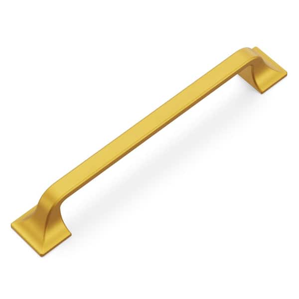 HICKORY HARDWARE Forge Collection 6-5/16 in. (160 mm) Brushed Golden Brass  Cabinet Drawer and Door Pull H076703-BGB - The Home Depot