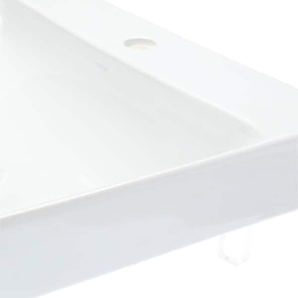 KOHLER - Vox 23 in. Rectangle Vitreous China Vessel Sink in White with Overflow Drain