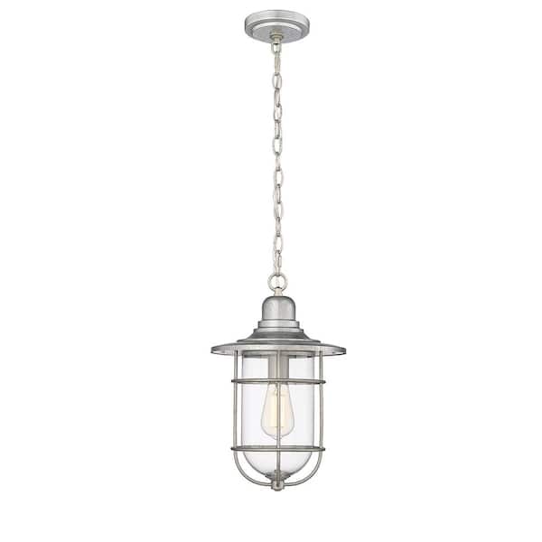 Millennium Lighting 10 in. 1-Light Galvanized Outdoor with Clear Glass